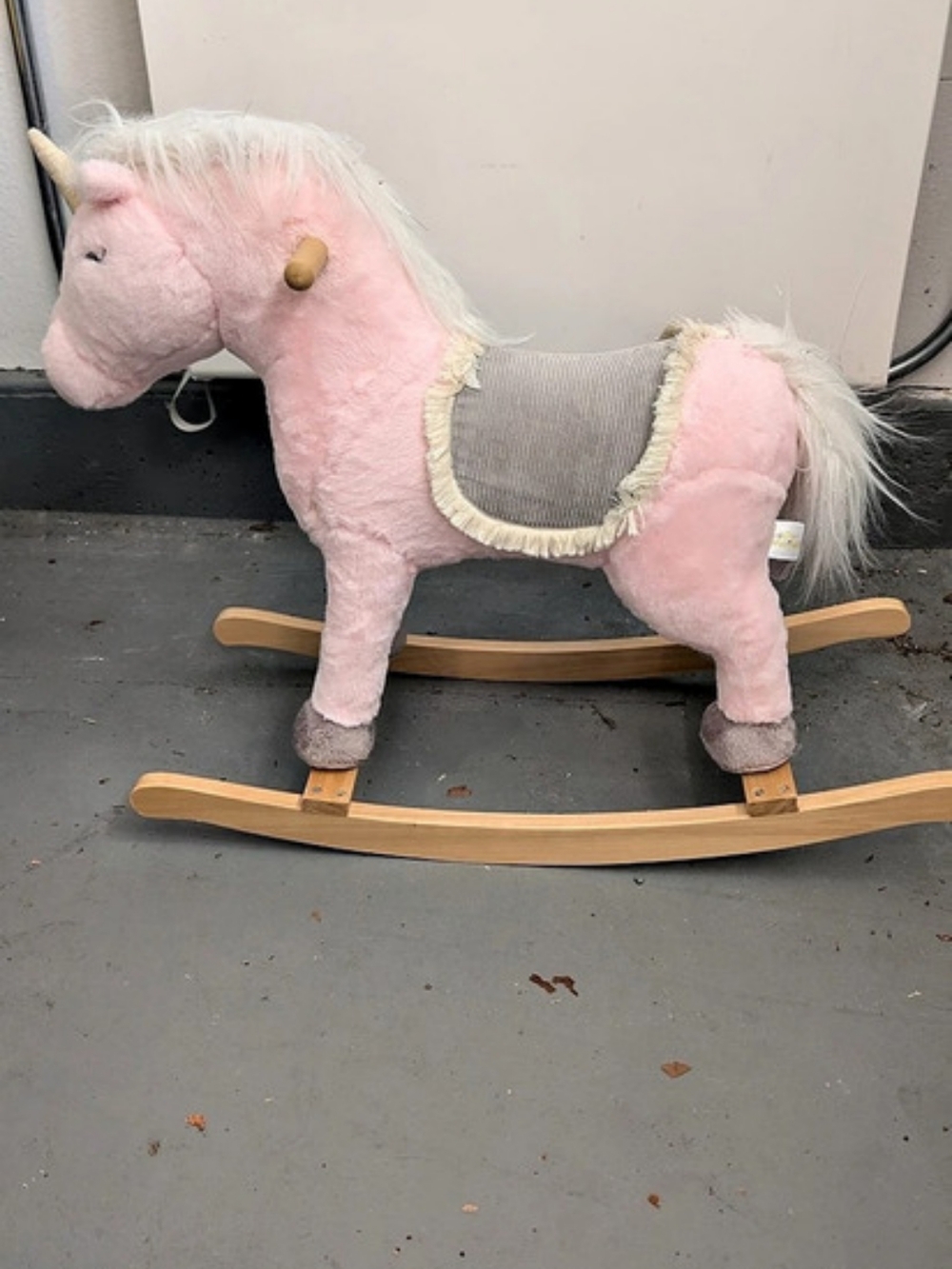 JOON Luna Ride-On Rocking Horse Unicorn Pink & White